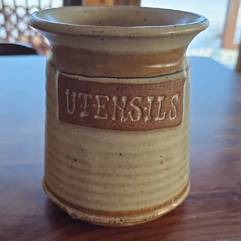 Handmade Ceramic "Utensiles" Pot